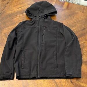 Snozu Kids Black Hooded Performance Jacket